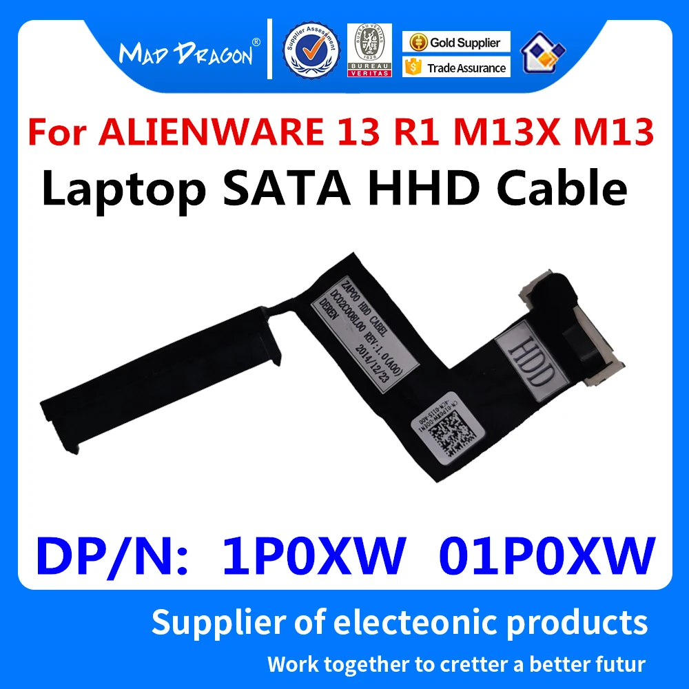 new original Laptop SATA HHD cable Hard Disk Drive Cable For Dell ALIENWARE 13 R1 M13X M13 1P0XW 01P0XW DC02C008L00