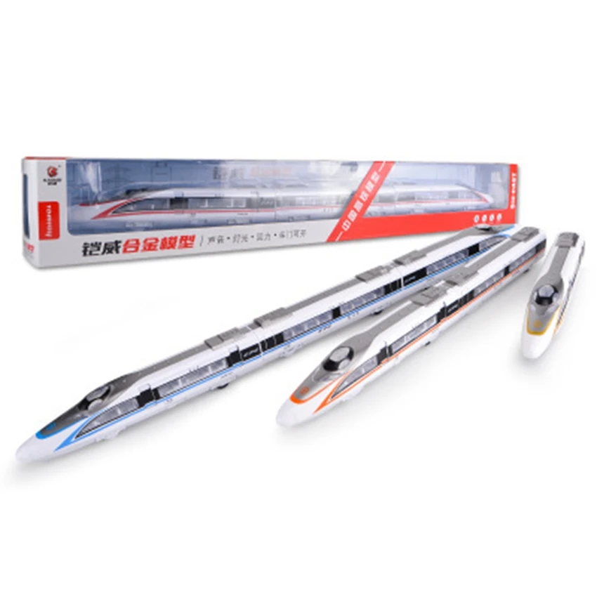 Simulation alloy Fuxing high-speed rail model children's early education sound and light back toy children's birthday gift