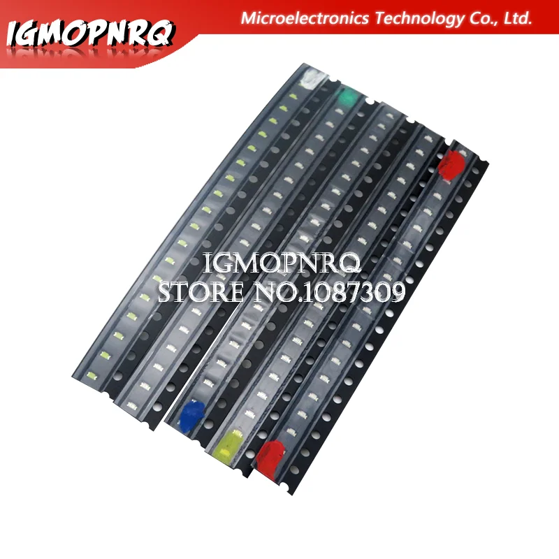 100PCS 0603 SMD LED Kits Red Yellow Blue Green White 5 colors each 20pcs electronic diy kit new original