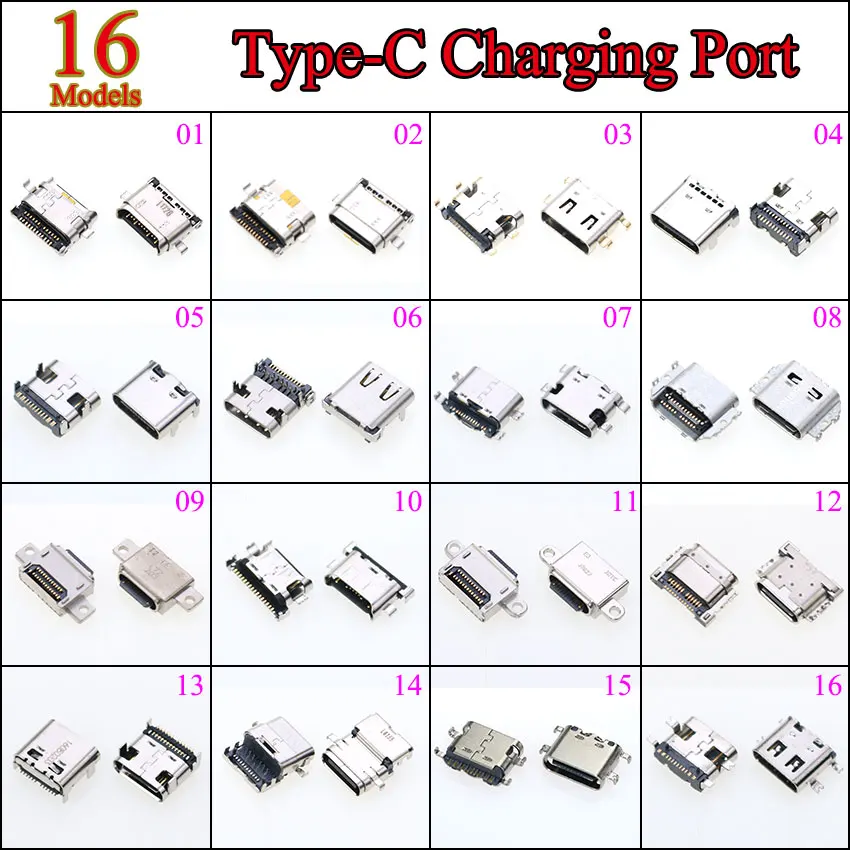 16models High speed data interface micro 3.1 usb USB-C USB 3.1 Type C Female Socket Connector SMT type charging interface