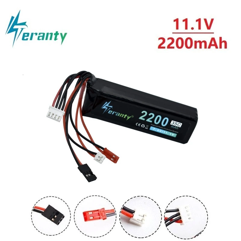 Teranty 11.1V 2200mAh LiPo Battery for Walkera DEVO 7 DEVO 10 DEVO12E F12E WFLY9 RadioLink AT9 AT10 Transmitter 3S 11.1v Battery