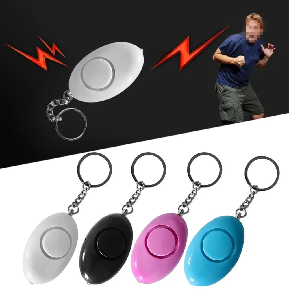 Mini Egg Shape Women Personal Safety LED Alarm Keyring Anti-Attack Security Protection Emergency Alarm Children School Alert