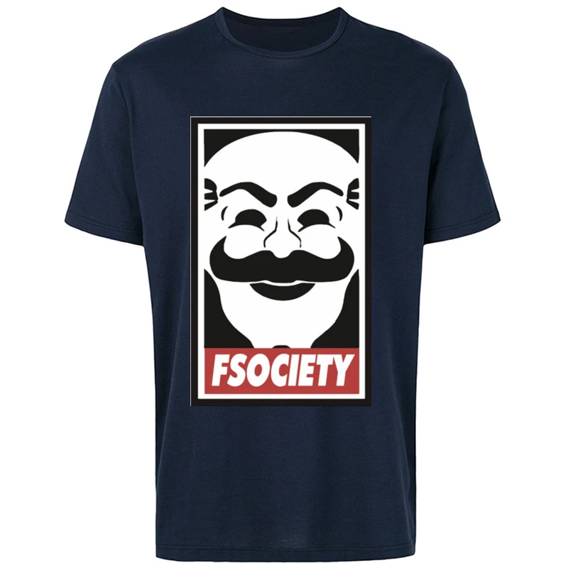 Discount Men T Shirts Fsociety Mr Robot Poster Tshirt Short Sleeve Personalized T-Shirt Summer New Arrival Brand Clothing Shirt