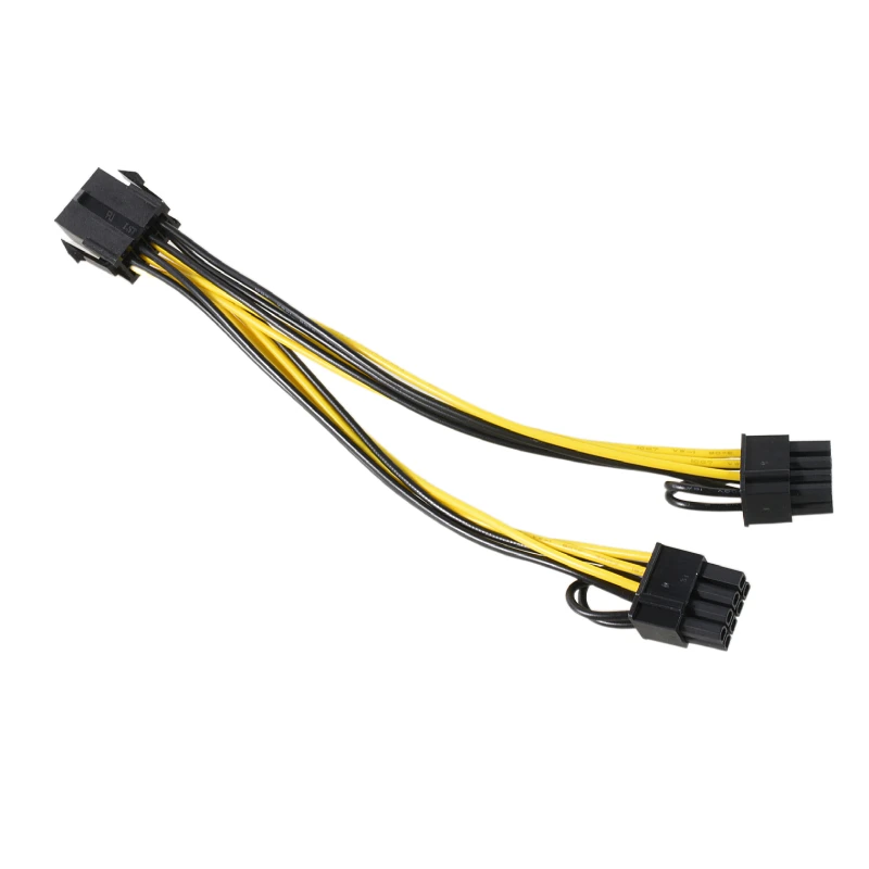 Carte graphique 8 broches à 2x8 broches (6 + 2), pour miner Molex, PCI E à 2 x PCIe 8 (6 + 2), PCI-e, séparateur VGA, câble d'alimentation