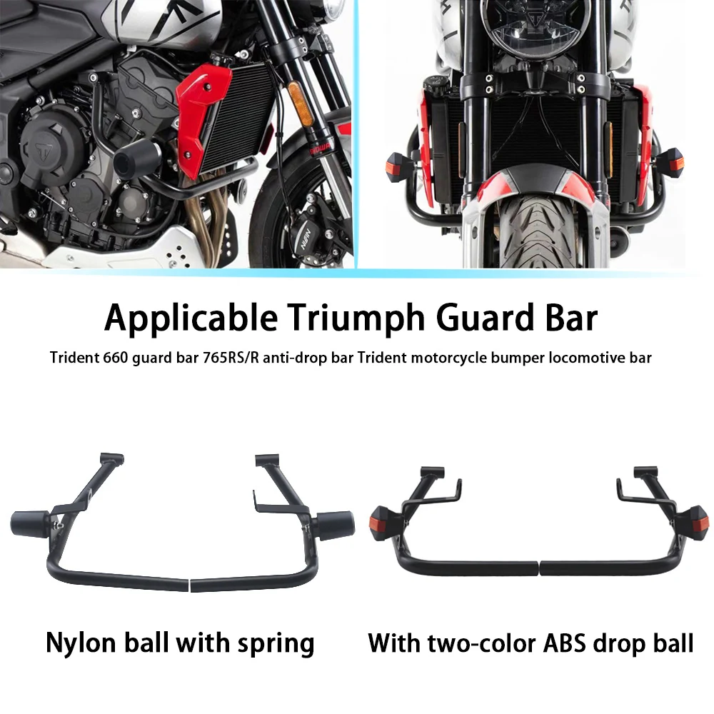 For Triumph Trident 660 Guard Bar 765RS/R Anti-drop Bar Trident Motorcycle Bumper Locomotive Bar Anti-fall Safety Frame