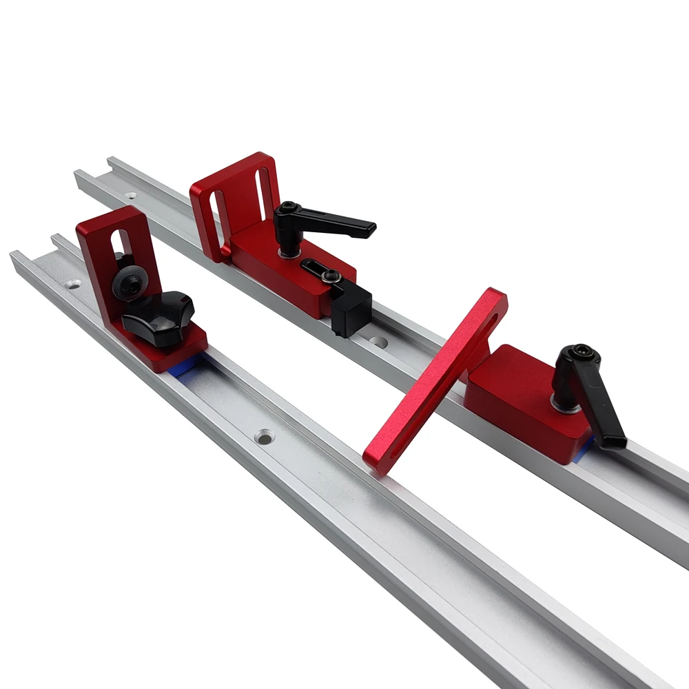 30 tipo lavorazione del legno T Slot Stopper mitra Gauge recinzione connettore lega mitra Track Stop Block Slide Limiter Support 30mm t-track