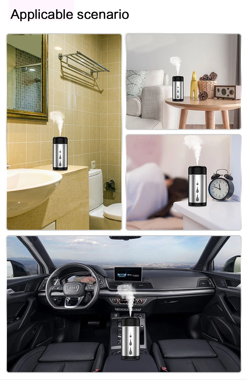 3 Colors Car Air Fresheners Plastic Alloy Cars Room LED Starry Sky Roof Freshener Interior Decoration Humidifier Difference