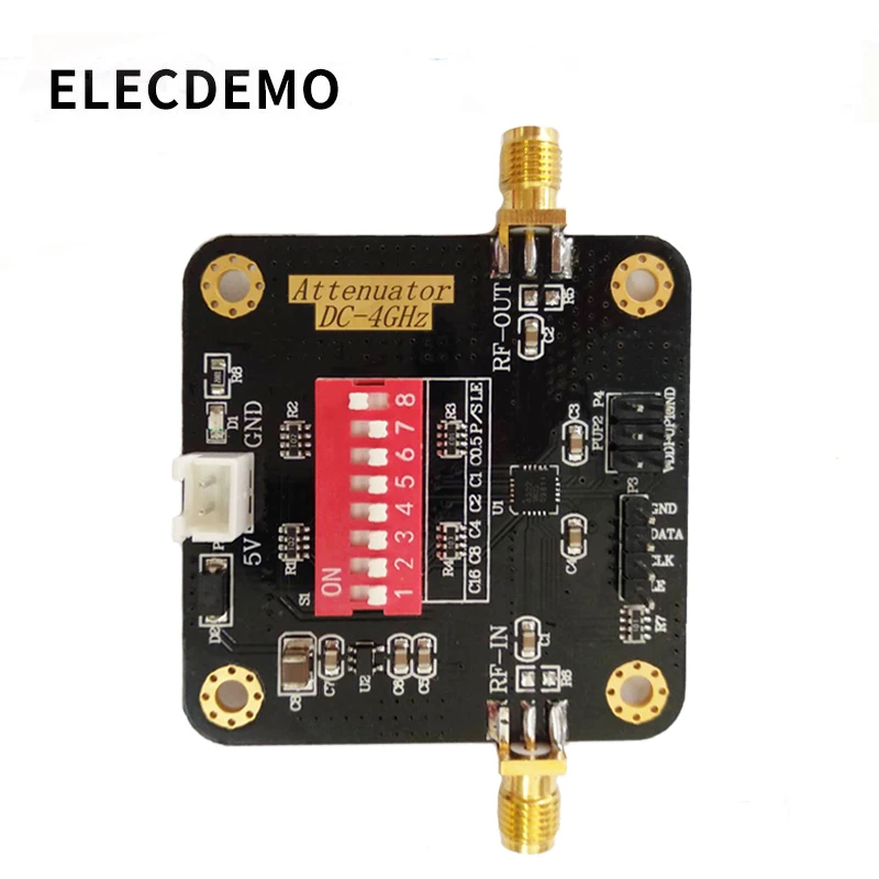 PE4302 Module Digital RF Attenuator Module High Attenuation Accuracy High Linearity DC-4000MHz 6-digit dialing code Attenuation