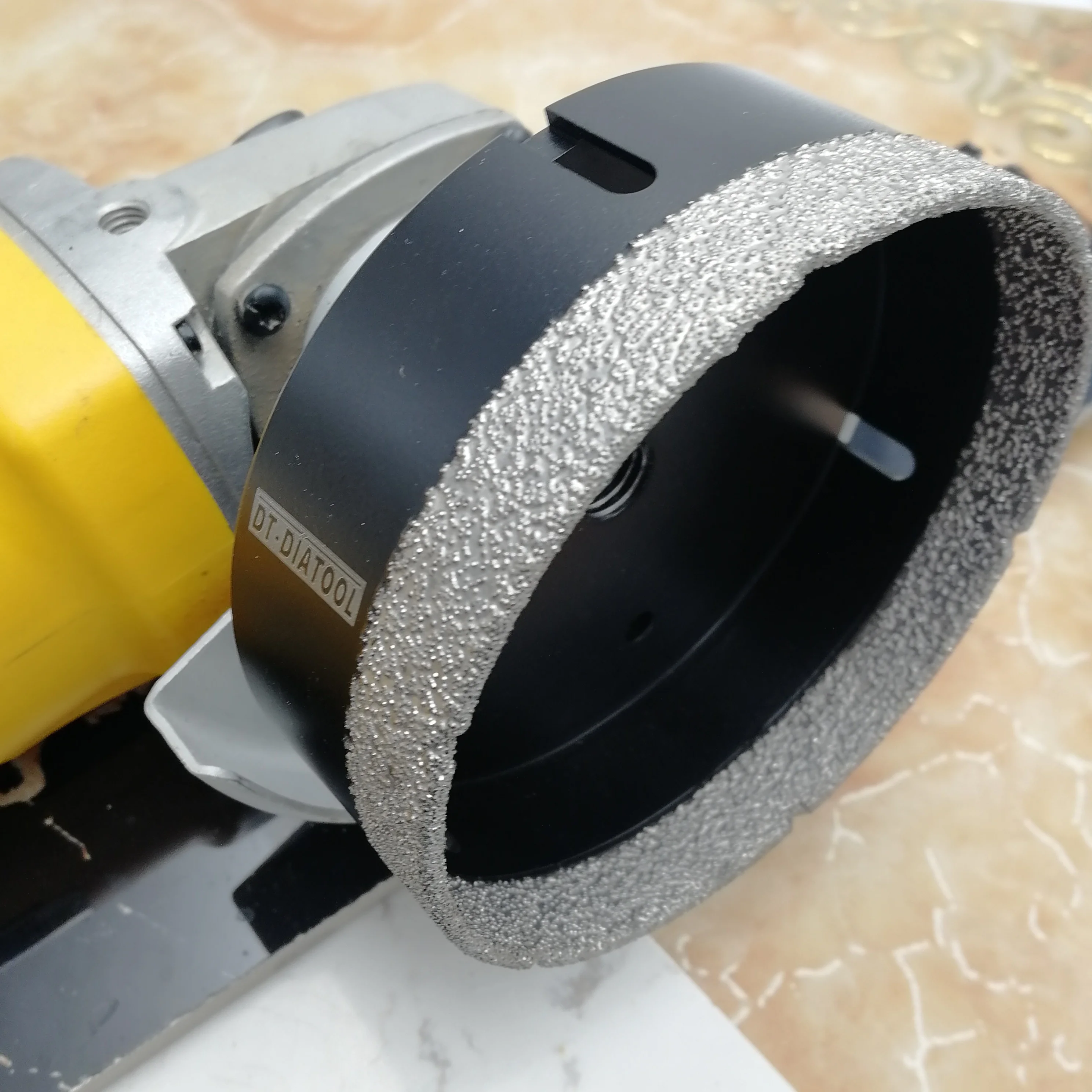 DT-DIATOOL 1pc M14 径 115 ミリメートルドライ真空ろうダイヤモンド掘削コアビットセラミックタイルホールソー花崗岩大理石石のドリルビット
