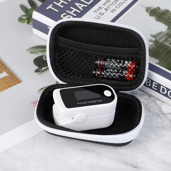 דופק Oximeter צג אצבע דופק Oxymeter דיגיטלי חמצן מטר רוכסן תיק