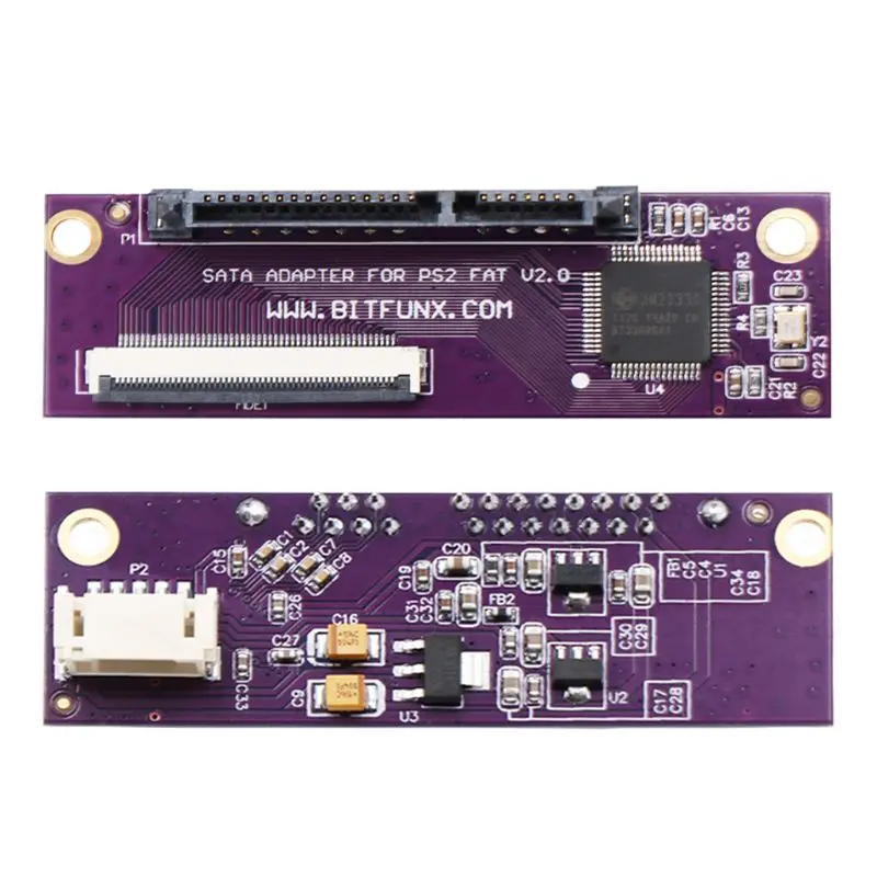 M2EC SATA Game Adapter Upgrade Board for PS2 IDE Original Network Adapter Module Replacement Parts Purple Upgrade Board