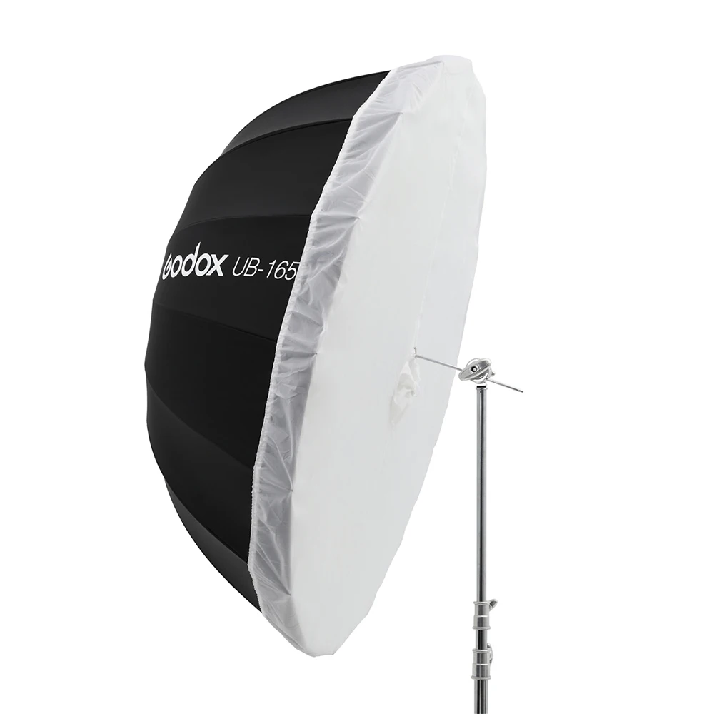 Godox UB-165W 65in 165cm Parabolic Black White Reflective Umbrella Studio Light Umbrella with Diffuser Cover Cloth