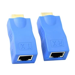 HDMI to RJ45 Network Cable Extender Converter Repeater Over Cat 5e/6 1080P Up to 30m Extender for HDTV HDPC PS4 STB