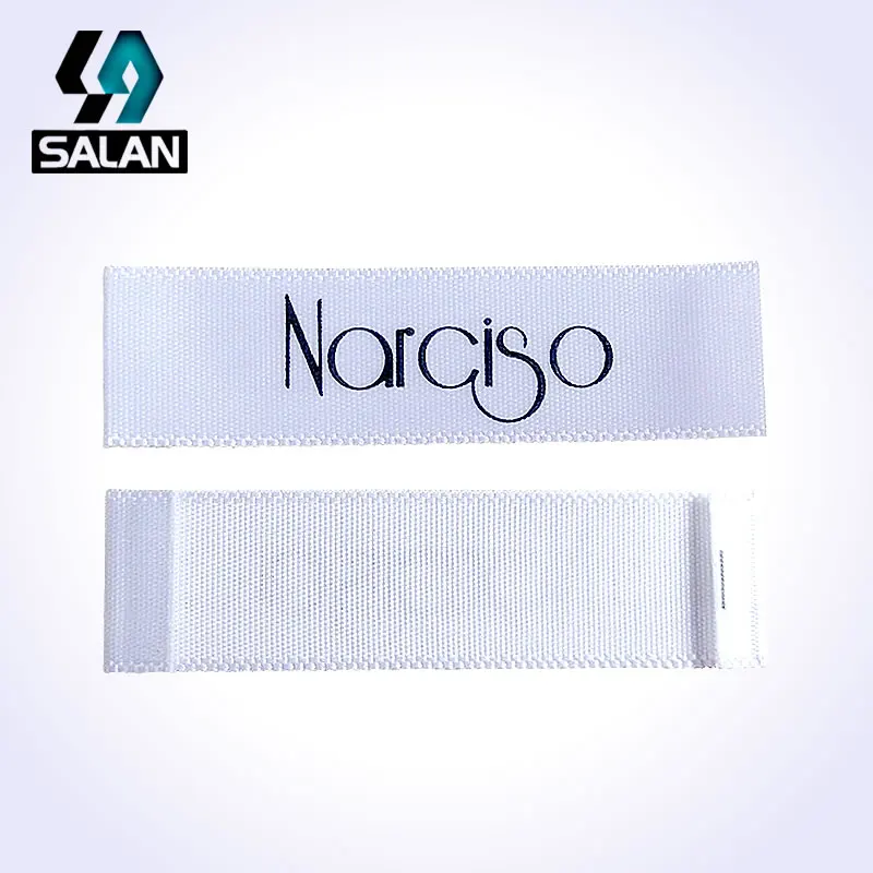 Custom Logo Print Sewing Single Satin Ribbon Fabric for Cloth Label and clothing Tags Free Shipping