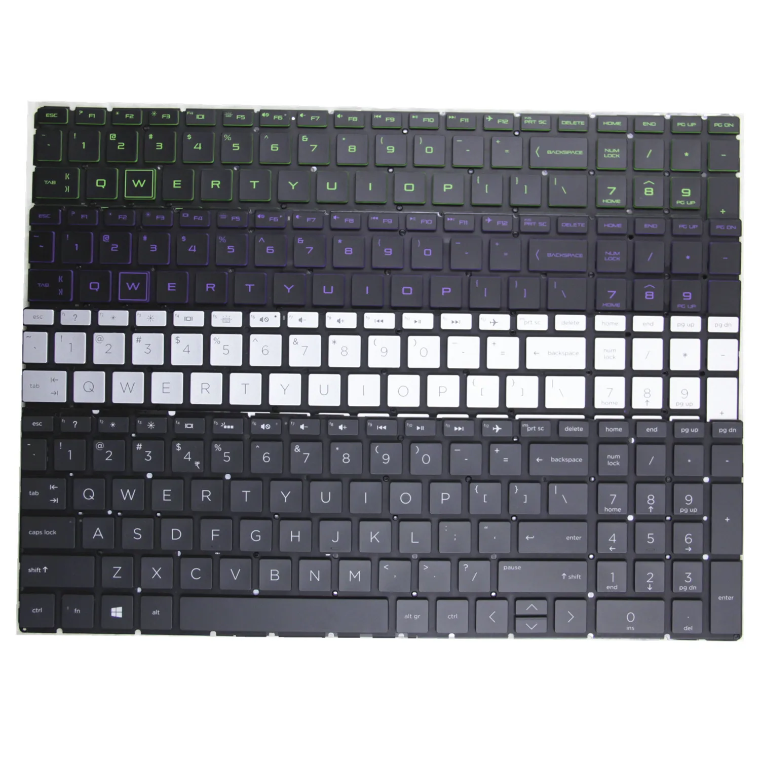 100%New Original US HP Pavilion 15-DA/DK 15-DB 15-DX 15-DR 250 G7 255 G7 15-DS 15-CS W142 C133 C139 C135 C136 English Keyboard