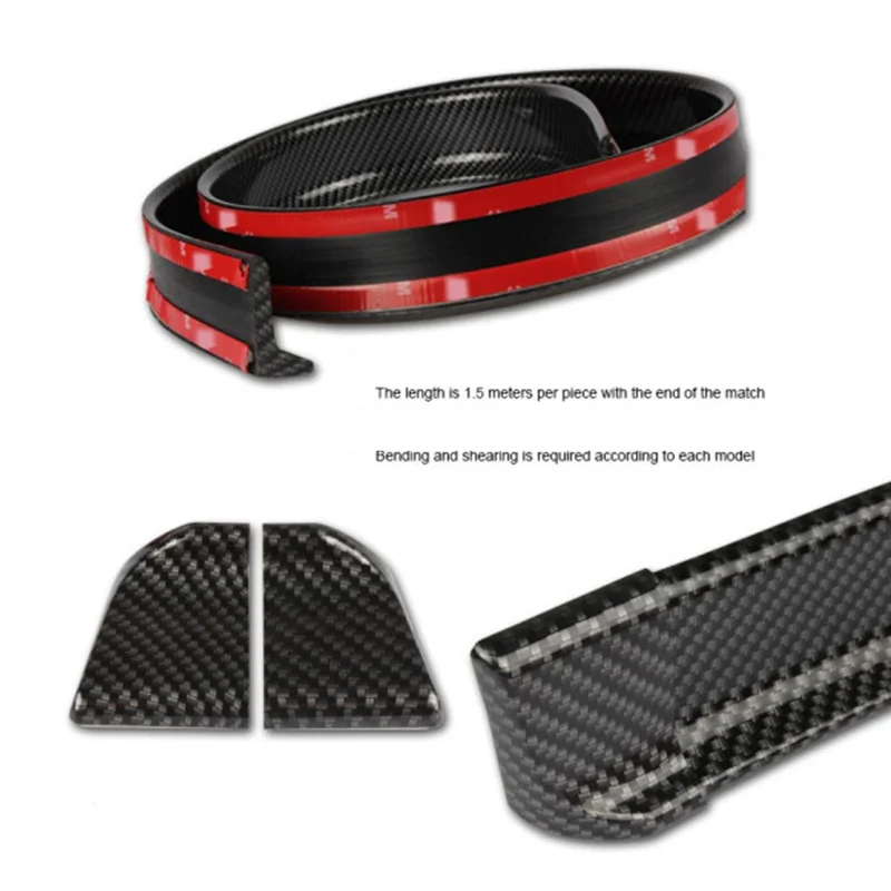 Universal Car Carbon Fiber Spoiler DIY Refit Spoiler For Audi A3 A4 A5 A6 A7 B5 B6 B7 C5 C6 Q5 Q7 TT S3 S4 S5 S6 S7 S8 TTS RS3