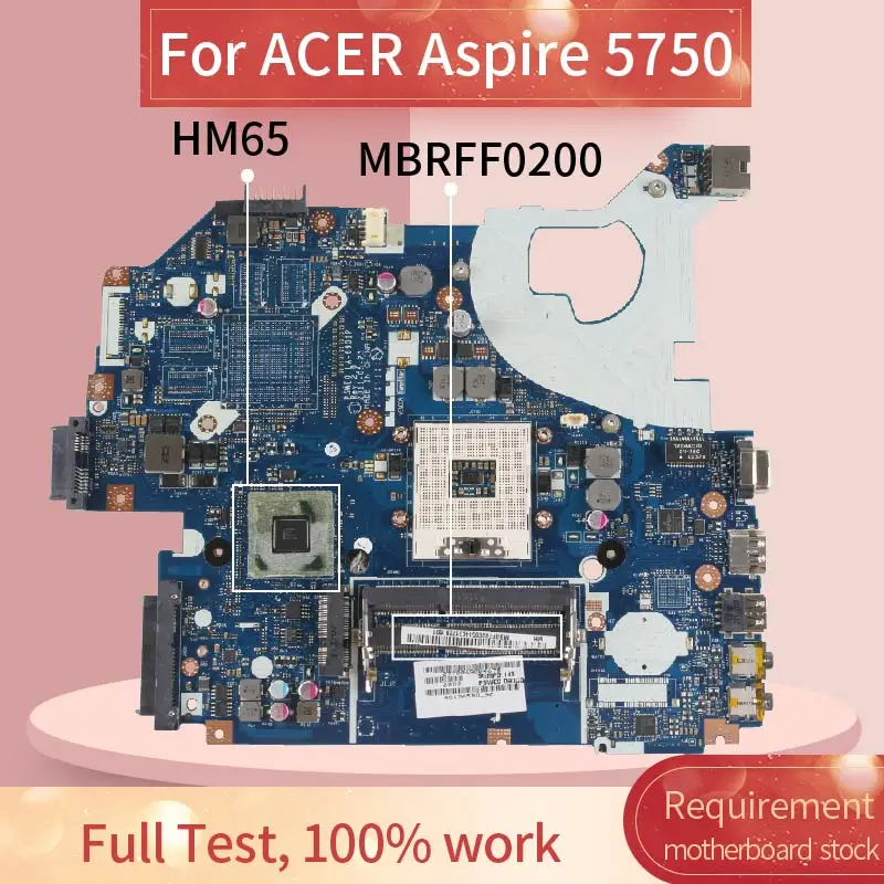 

MBRFF02005 Laptop motherboard For ACER Aspire 5750 Notebook Mainboard LA-6901P HM65