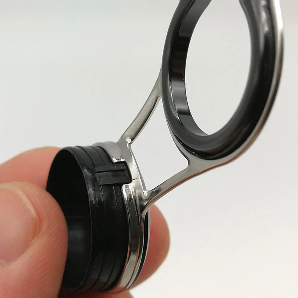 8 Stück 5-10 # Angelruten-Führungsring-Set, universelles Reparatur-DIY-Kit für Meeres- und Felsenangeln, verschiedene Größen, Spitzenring 7-15 mm Durchmesser – Detail 9