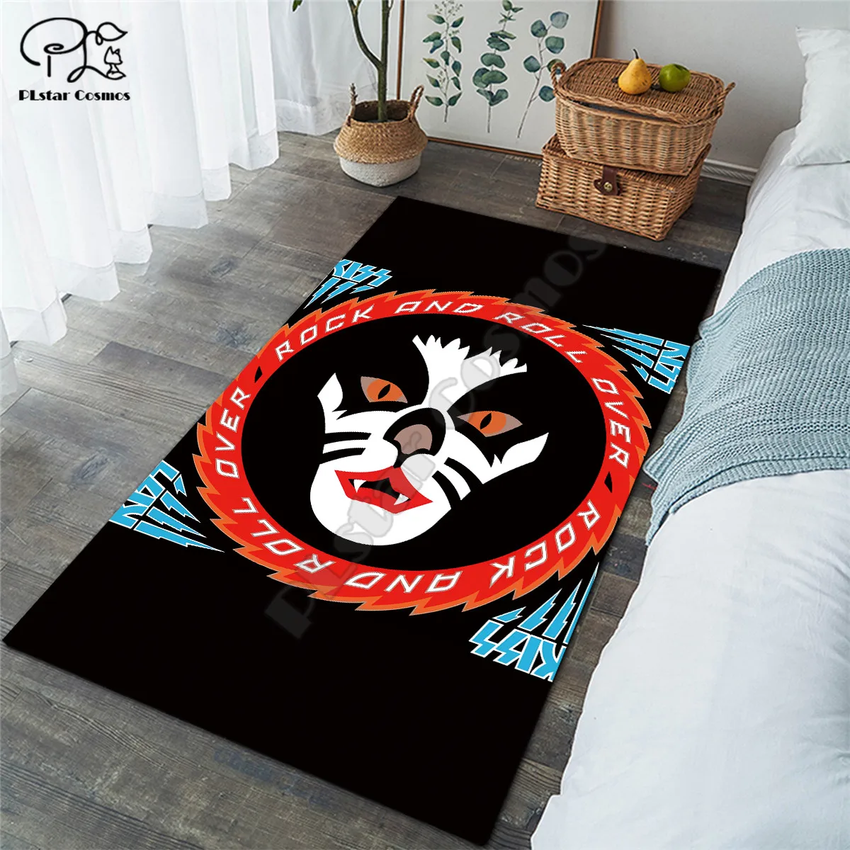 

Classic KISS Carpets Soft Flannel 3D Printed Rugs Mat Rugs Anti-slip Large Rug Carpet Home Decoration style-2