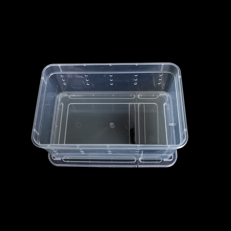 Transparent Plastic Box Insect Reptile Transport Breeding  turtle tank Breeding box for spiders, lizards, snakes and frogs