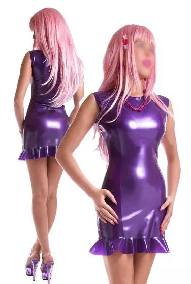 

LATEX DRESS SEXY WOMEN LATEX SUMMER DRESS