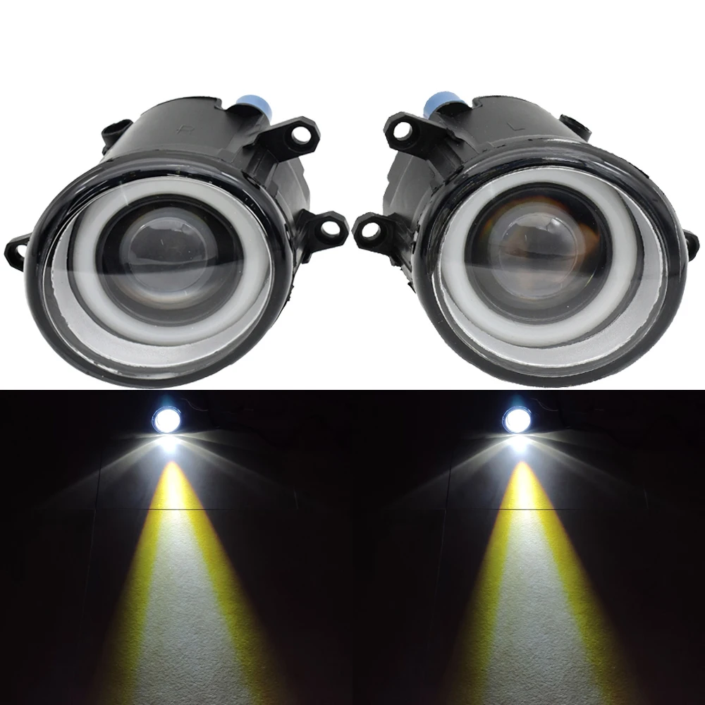 2PCS LED Fog Light Angel Eye with lens Fog Lamp Assembly For Toyota Corolla Axio 2008-2012 For Toyota Camry Sedan MCV3 ACV3 XV3