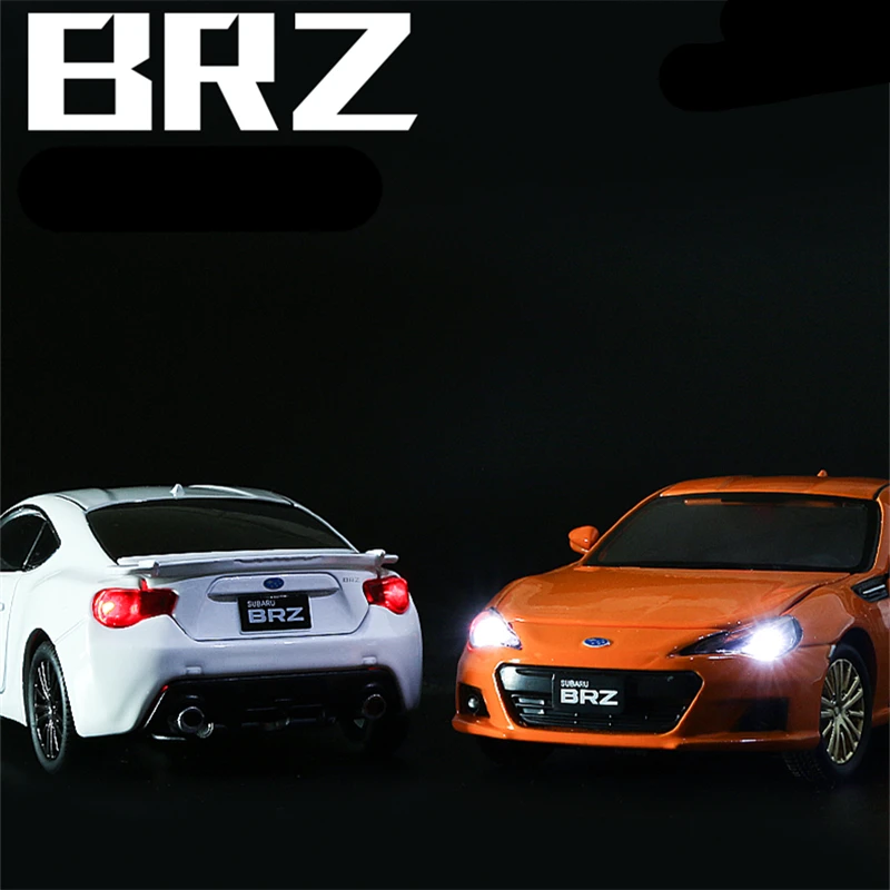 1:32 BRZ Alloy Sports Car Model Diecast Metal Simulation Toy Vehicles Car Model Sound Light Collection Childrens Toy Gift