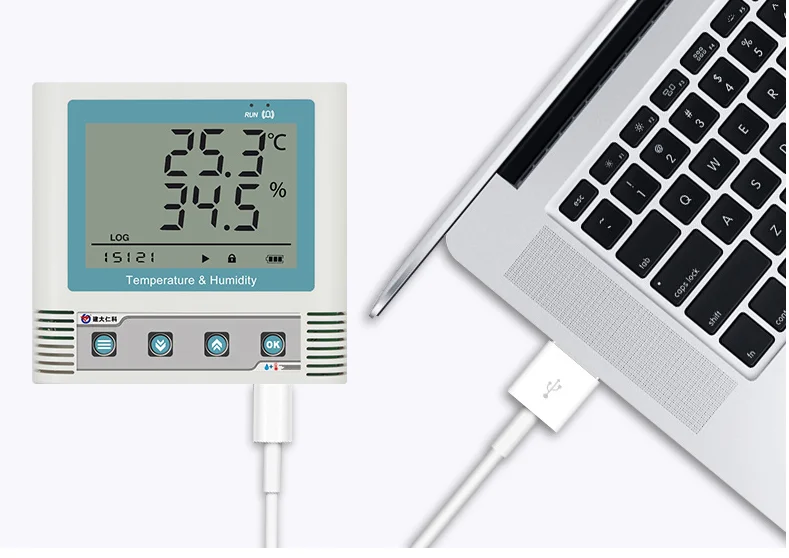 USB wysoka precyzja czujnik temperatury i wilgotności magazyn zimny łańcuch szafka na leki wysoka precyzja 0.1 ℃, 1.5% RH)