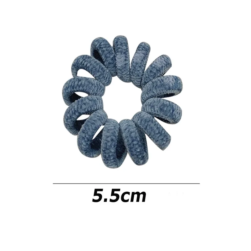 New Winter Korean Furry Telephone Wire Line Fur Hair Tie Spiral Shape Rubber Eastic Hair Band Ponytail Holder Women Accessories