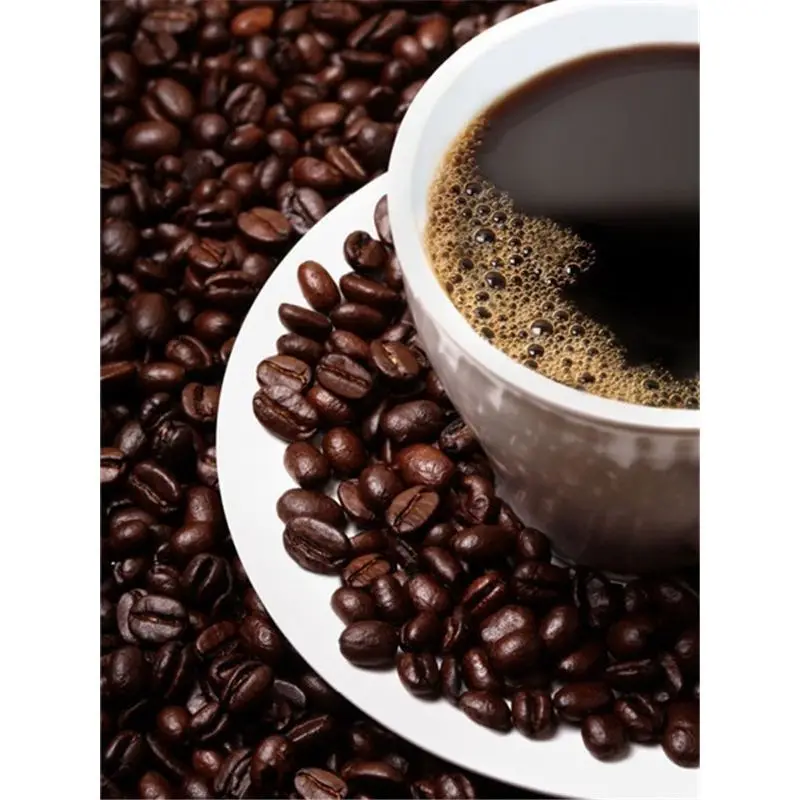 GATYZTORY DIY Malerei Durch Zahlen Kaffee Kakao Acryl Malerei Moderne Blumen Bilder Färbung Farbe Durch Zahlen Wohnkultur