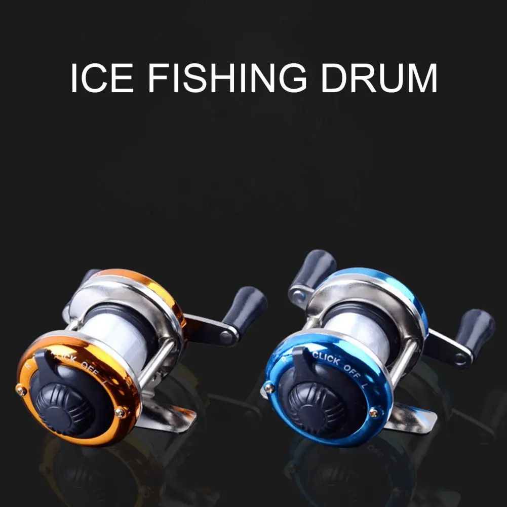 Portable Baitcasting Left Right Metal Ice Fishing Wheel Micro-lead Raft Mini Drum Wheel Raft Rod Wheel Water Drop Wheel Rod Tool