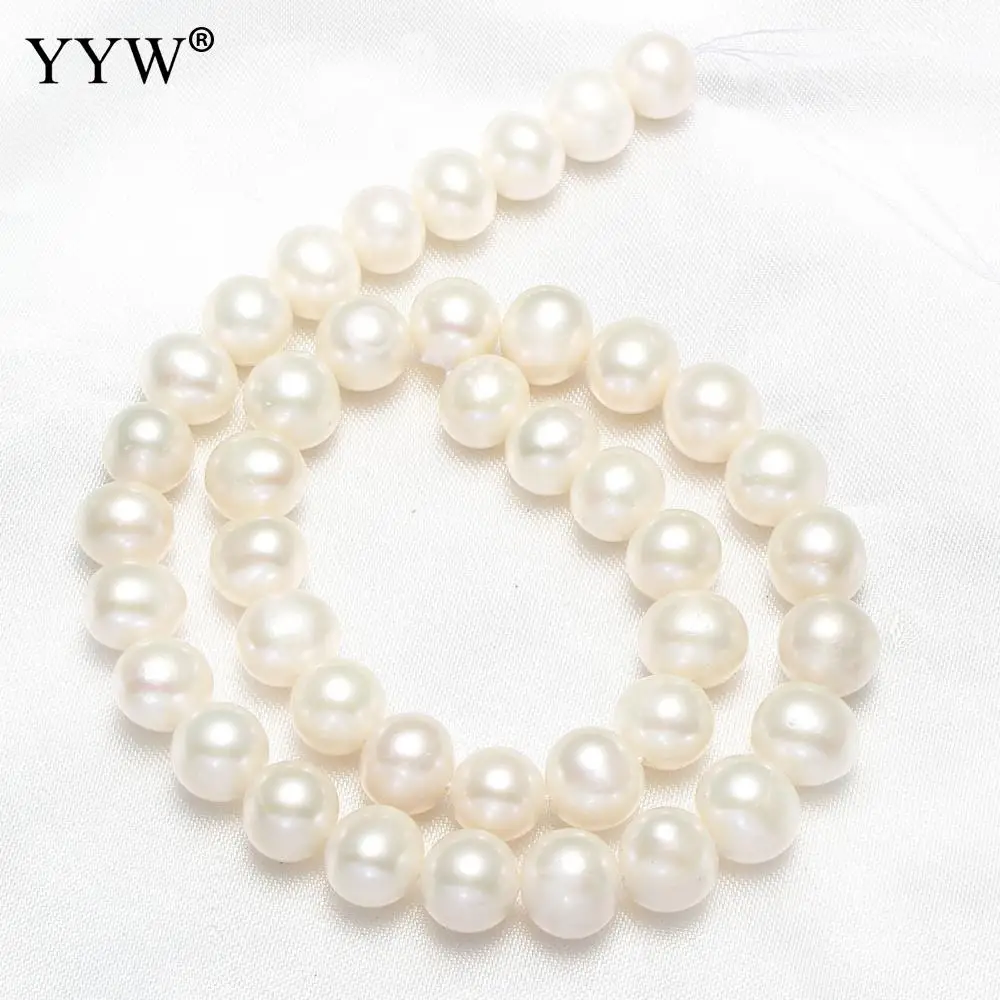 High Quality 10-11mm 100% Natural Freshwater Pearl Beads White Potato Pearl Loose Beads For DIY Necklace Bracelat Jewelry Making