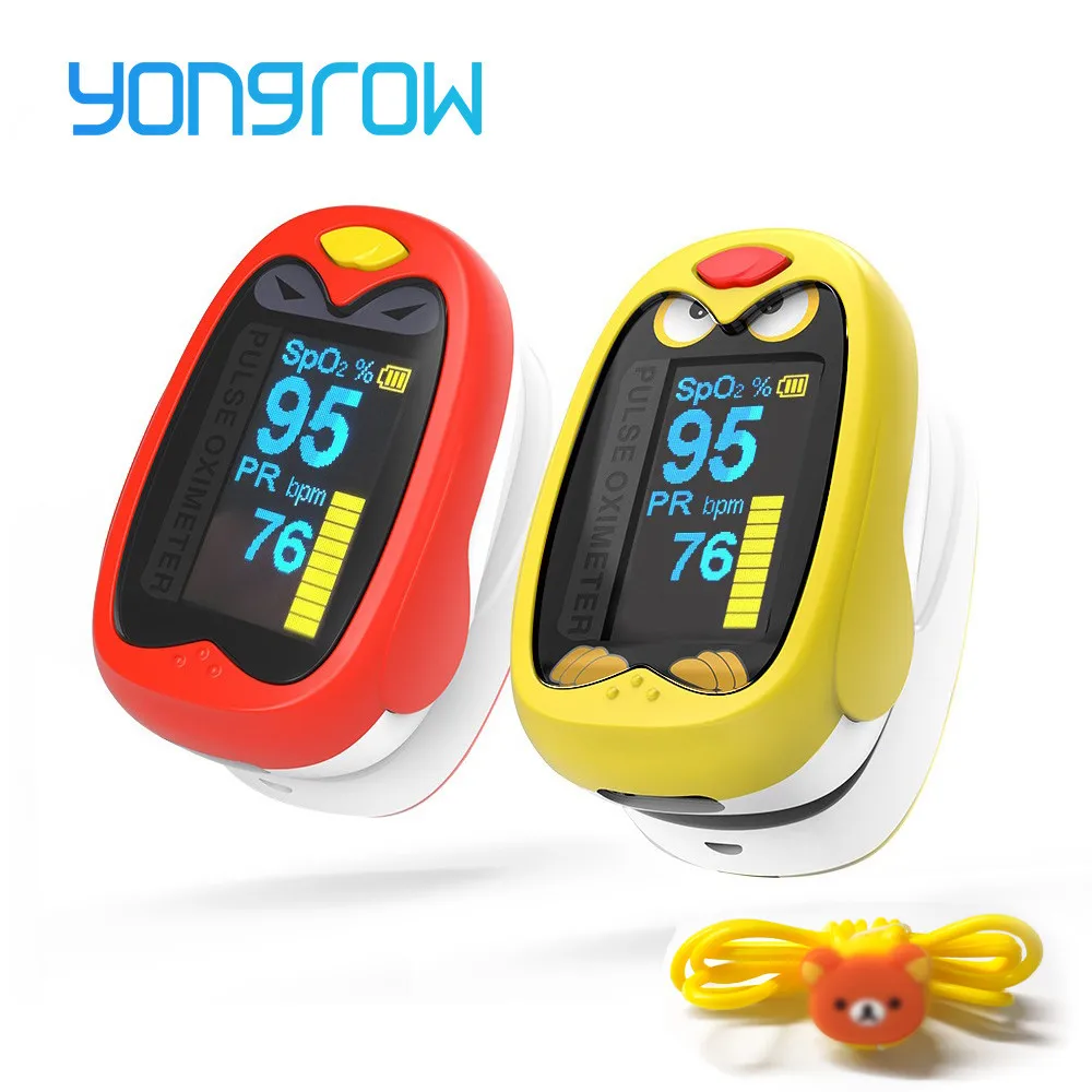 Yongrow Infant Finger Pulse Oximeter Pediatric Blood Oxygen Saturation Meter Neonatal children kids Rechargeable Oximetro SPO2