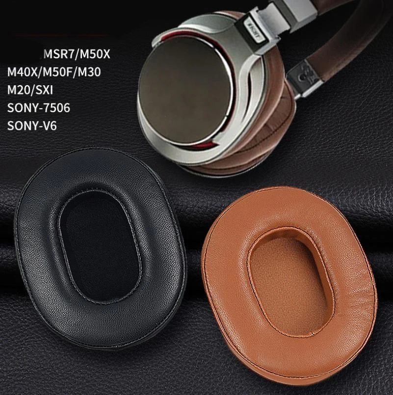 พรีเมี่ยม Sheepskin หูสำหรับเครื่องเสียง Technica ATH-M50 M50S M50X M40 M40S M40X M30 M30X M20 M20X ATH-MSR7 ATH-MSR7NC หูฟัง