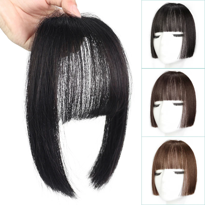 BEAUTYCODE Bangs Synthetic Straight Natural  Fringe Princess Cut Bangs Clip In Hair Extensions Women Hair Bangs Fake Fringe Hair