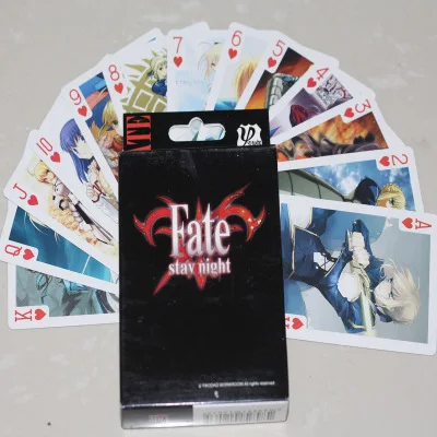 54pcs/set japan Fate / Grand Order FGO Playing Cards FGO Surrounding Cards Saber Cartoon Playing Card Desktop games poker Gift