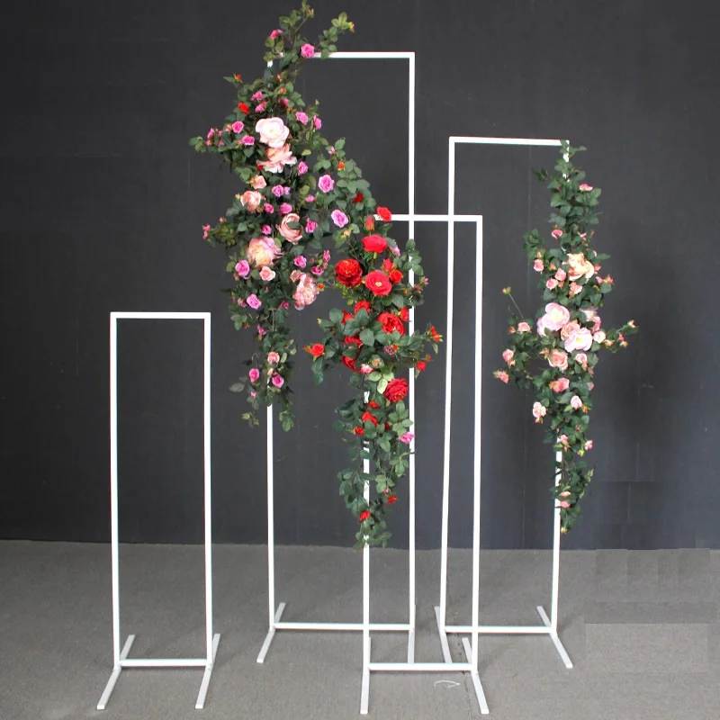 

New Tieyi Wedding arch Long Box White Screen Road Guide Backdrop Decoration Stage Set Geometric Lines Wedding Props