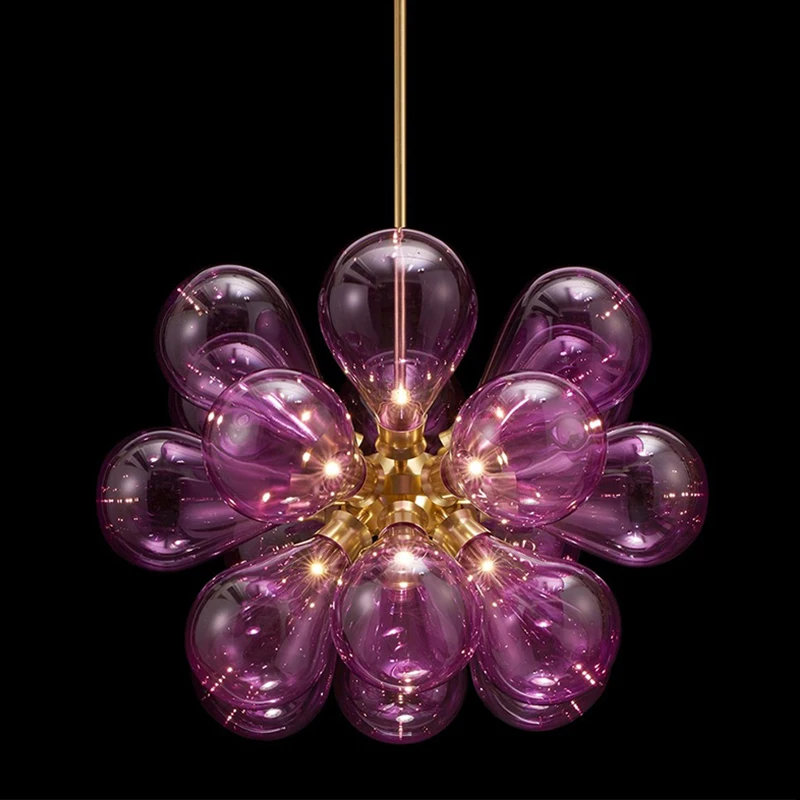 Scandinavian chandelier Balloon Shape ball glass lamp Decoration Indoor Living Room Bedroom Hall Salon Loft child room lighting