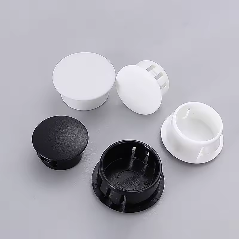 10PCS Snap-on Hole Plug 5mm~50mm Round Plastic Black / White Blanking End Caps Tube Pipe Inserts Plug Bung - Image 2