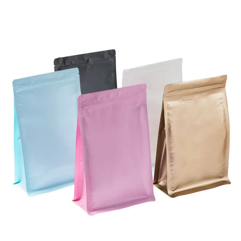 Bolsas de papel de aluminio vacías para envasado de té y frutas, bolsitas de sellado automático con cremallera, ideal para regalo, 50 unids/lote