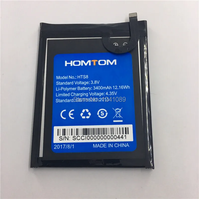 

YCOOLY 100% Original Battery HOMTOM HTS8 3400mAh HOMTOM Mobile Phone Accessories Long Standby Time Test The Normal Shipment