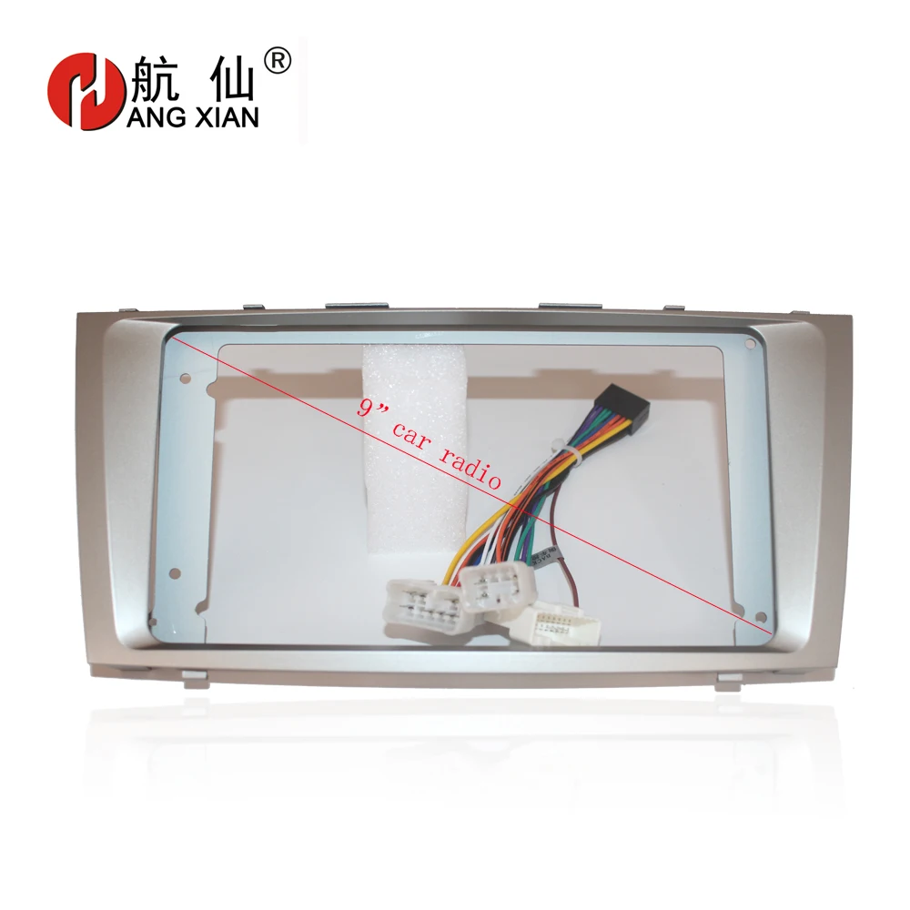 

HANGXIAN 2 Din Car Radio Fascia frame for Toyota Camry AURION v40 2006-2011 car DVD player Panel Dash Kit Installation Frame