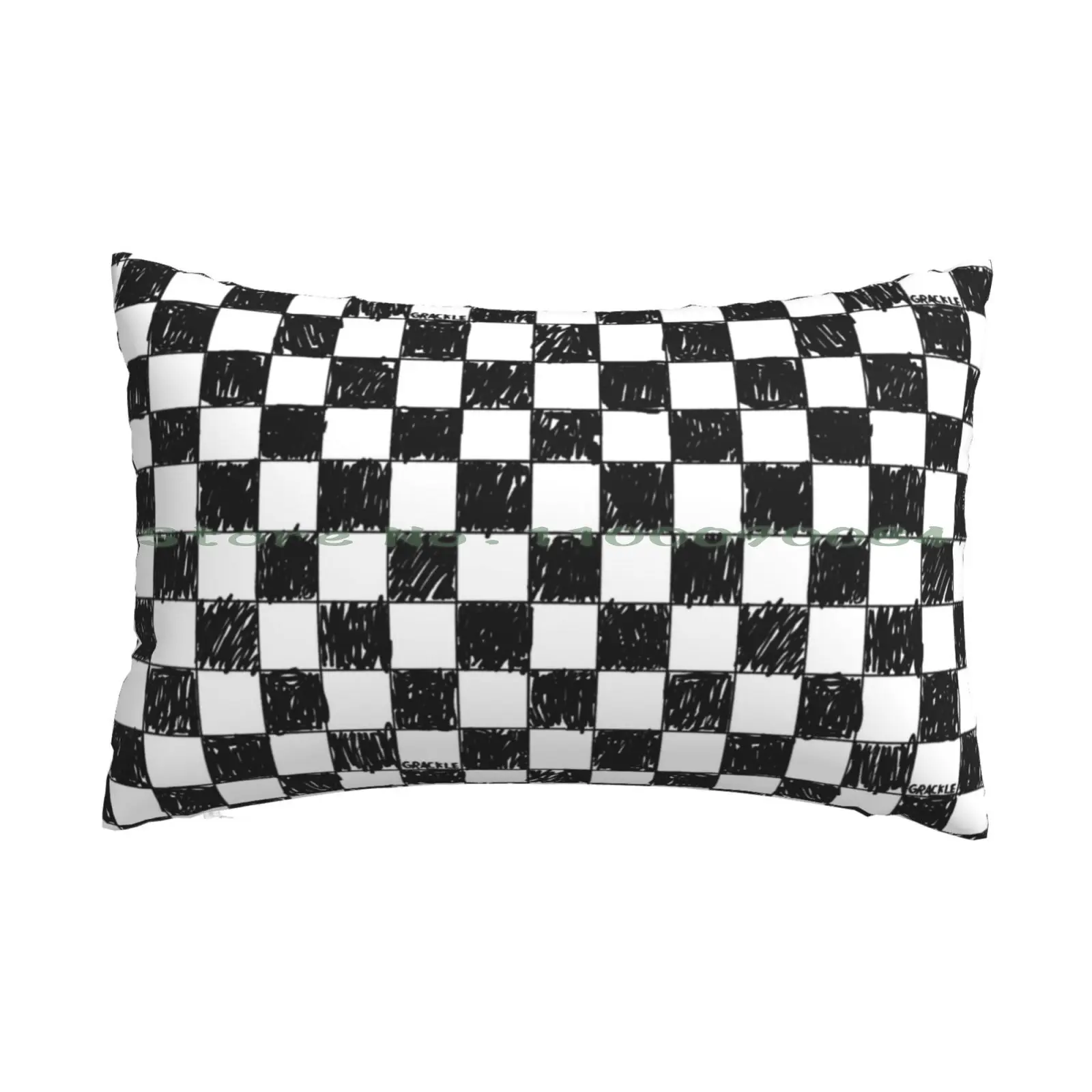 Doodle Checkerboard Pillow Case 20x30 50*75 Sofa Bedroom Made By Her Lettering Famous Music Hip Hop Country Lil Video Clip Hit