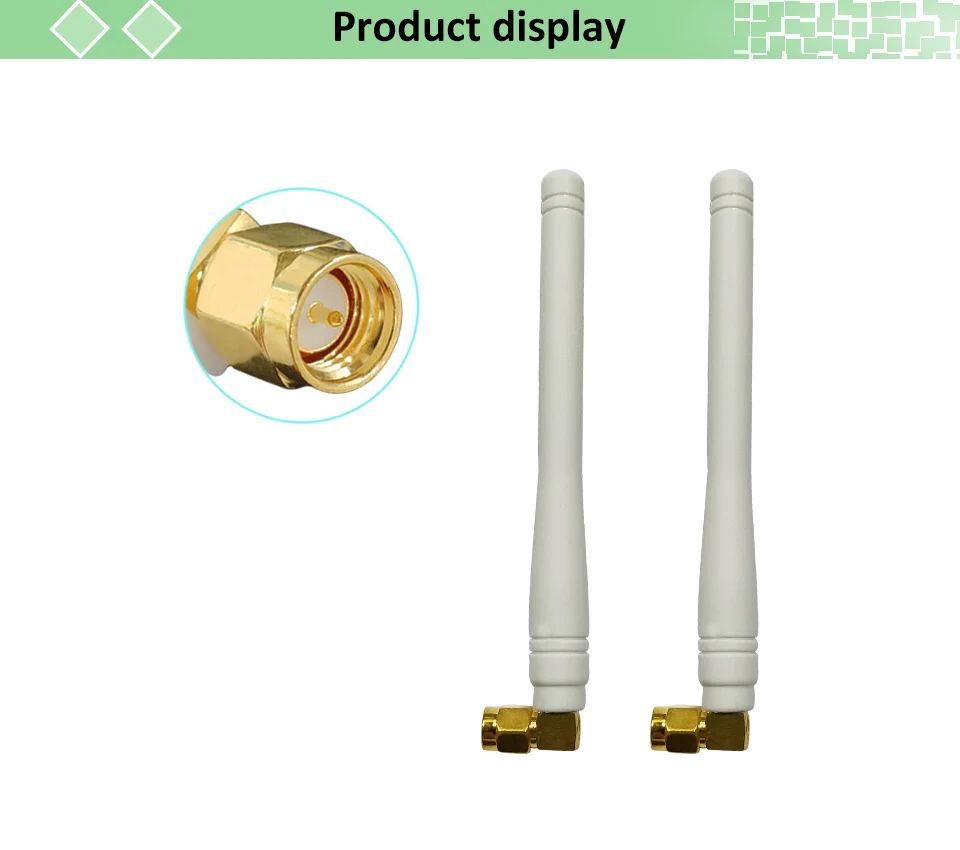 EOTH 2/5 Stück 868MHz Antenne 3dBi Verstärkung SMA Stecker Weiß und 4. RG0.8 Pigtail LoRaWAN für Lora IoT Geräte Gateway Drahtlosmodul – Detail 4