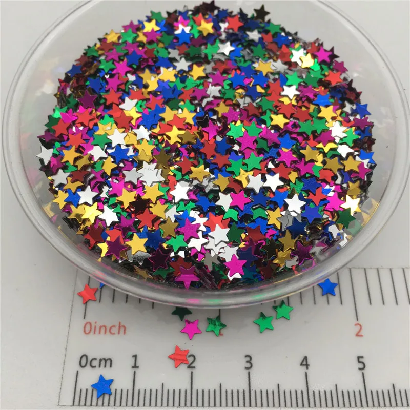 4mm 5mm Star PVC Sequins Glitter Paillettes for Nail Art Manicure,Wedding Confetti,Accessories For Ornament / Crafts Wholesale