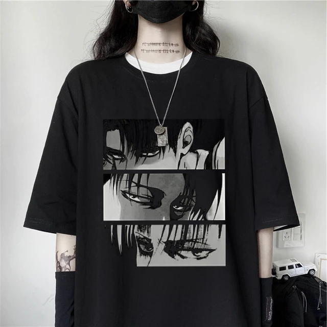 Anime Attack On Titan Printed T Shirt Cartoon Levi Ackerman Harajuku Unisex Short Sleeve Tops Tees Casual Tshirt Women T shirt AliExpress