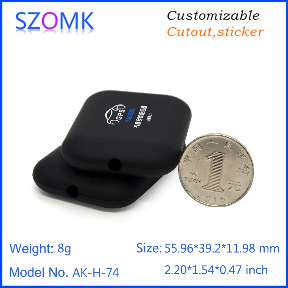 1Piece 56*39*12mm szomk plastic enclosure for electronics GPS tracking locator instrument housing diy bluetooth plastic box