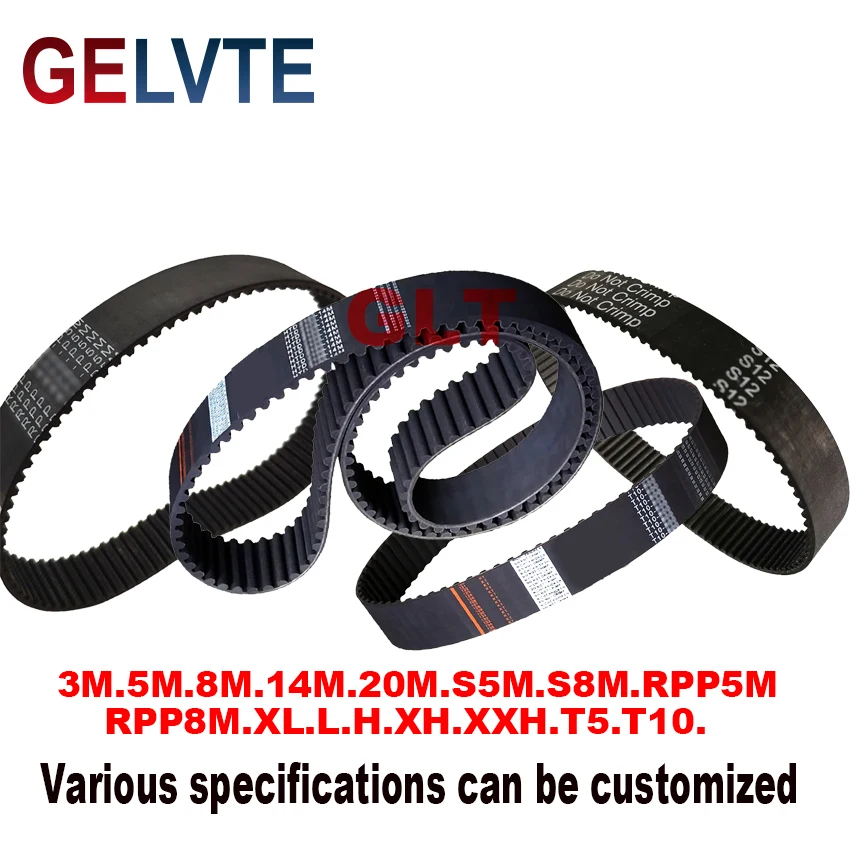 Timing-Belt 3M 5M 8M 14M XXH XH H XL L T5 T10 RPP Industrial Belt  Leather Toothed Belt