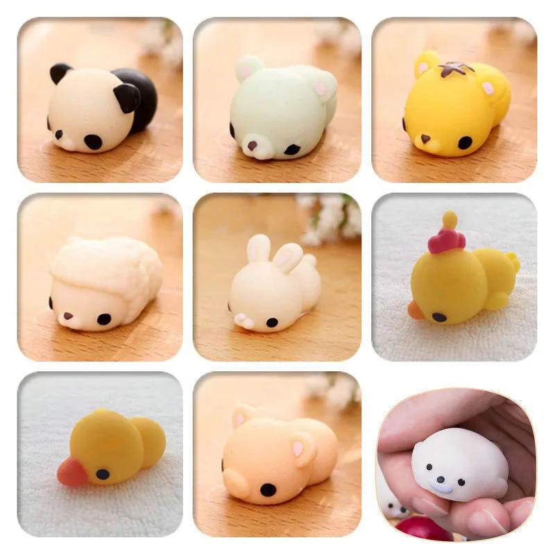 Cute Soft Animal Squishy Toy Funny Extruding Mochi Rising Antistress Abreact Ball Soft Sticky Cute Toys Gift Top Selling