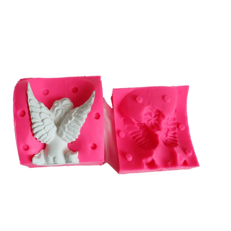 DIY 3D Angel mold Aromatherapy gypsum Cute Baby mold Candle mold silicone mold angel Fondant Cake mold Home Party Decor